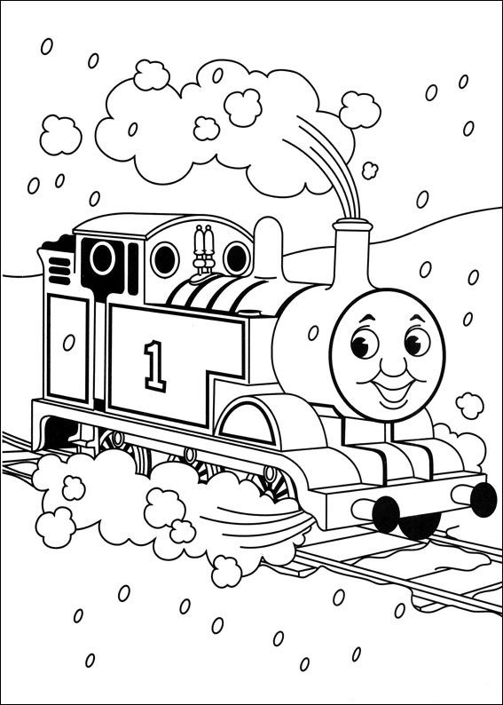 Plansa de colorat cu Trenuletul Thomas 6 53